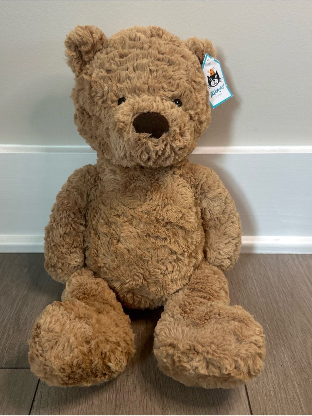 Jellycat London Medium Bumbly Bear 16" Plush New NWT BUM2BR Brown Teddy